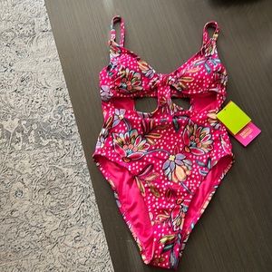 NWT Tabitha Brown French Cut swim suit with multiple straps. XS and Xl available